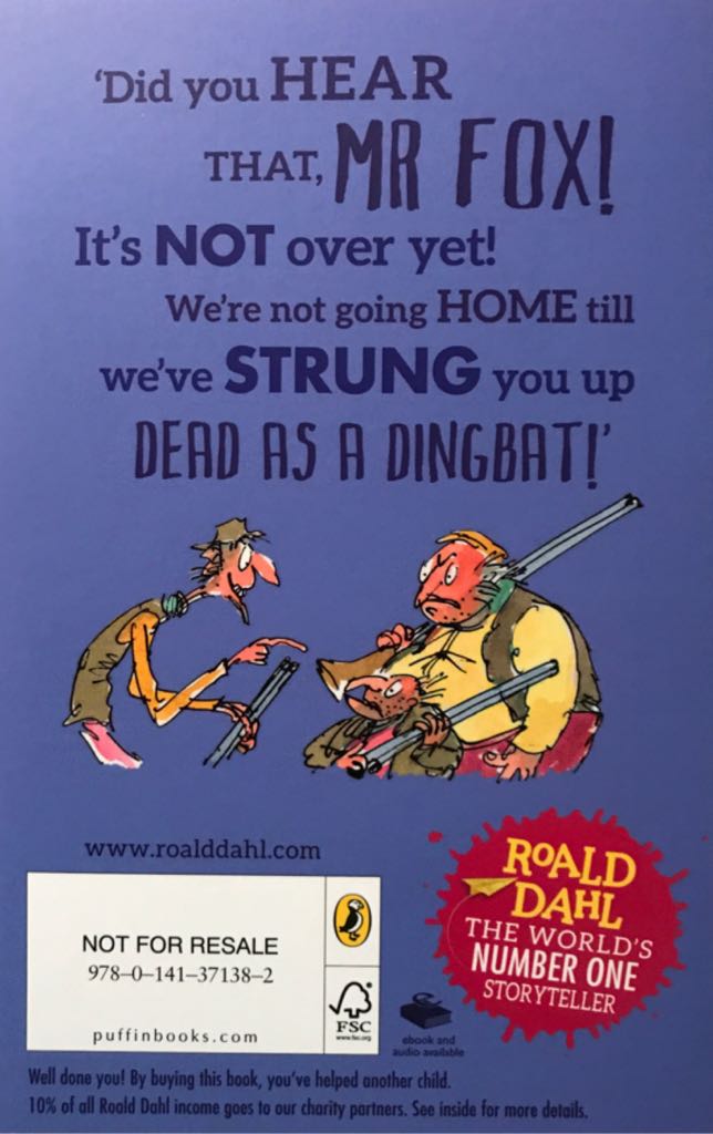 Fantastic Mr. Fox - Roald Dahl (Puffin - Paperback) book collectible [Barcode 9780141371382] - Main Image 2
