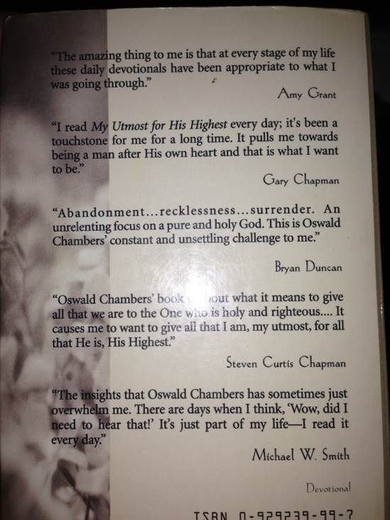 My Utmost for His Highest, by Chambers, Updated Edition - Oswald Chambers (Discovery House Pub - Paperback) book collectible [Barcode 9780929239996] - Main Image 2