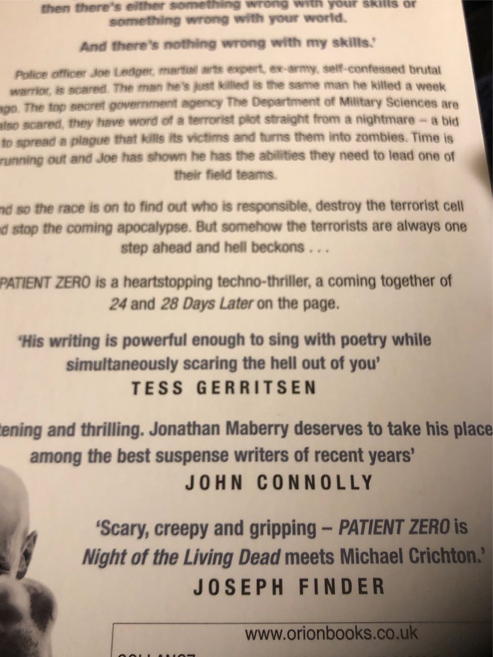 Patient Zero - Jonathan Maberry book collectible [Barcode 9780575086937] - Main Image 2