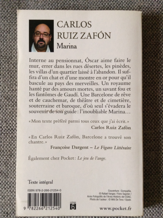 Marina - Ruiz Zafon (Penguin - Paperback) book collectible [Barcode 9782266212540] - Main Image 2