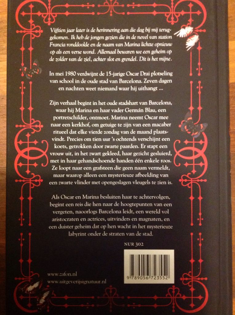 Marina - Carlos Ruiz Zafon (Uitgeverij Signatuur - Hardcover) book collectible [Barcode 9789056723552] - Main Image 2