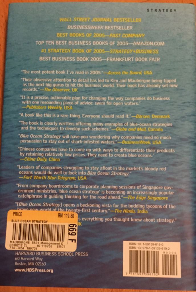 Blue Ocean Strategy - RENEE MAUBORGNE (Harvard Business Press - Hardcover) book collectible [Barcode 9781591396192] - Main Image 2