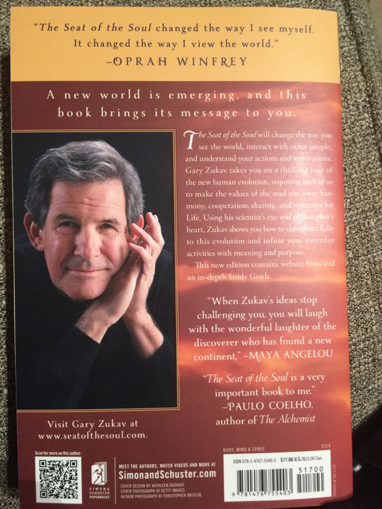 The Seat of the Soul - Gary Zukav (Simon and Schuster - Paperback) book collectible [Barcode 9781476755403] - Main Image 2