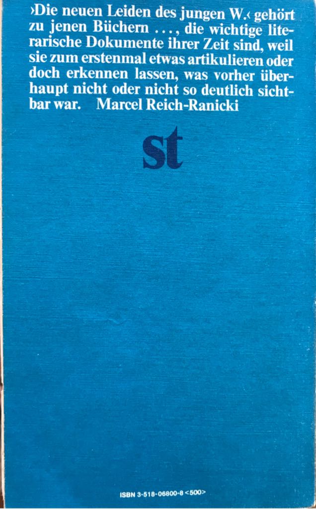 Die neuen Leiden des jungen W.  book collectible [Barcode 9783518068007] - Main Image 2