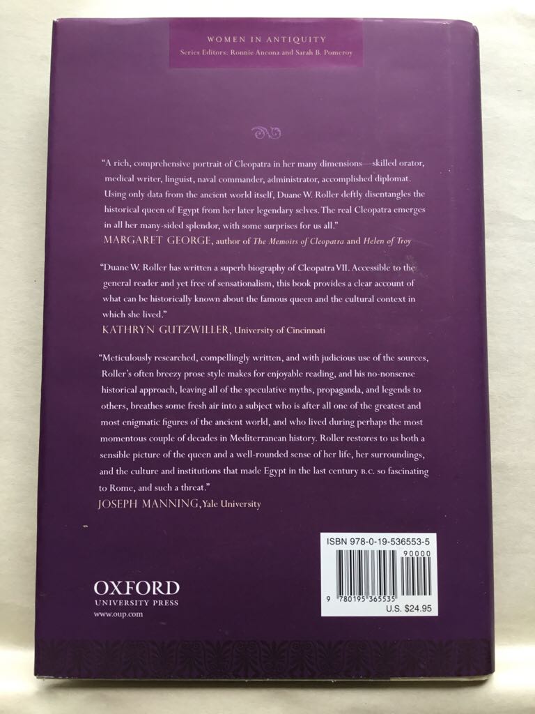 Cleopatra - Duane Roller (Oxford University Press - Hardcover) book collectible [Barcode 9780195365535] - Main Image 2