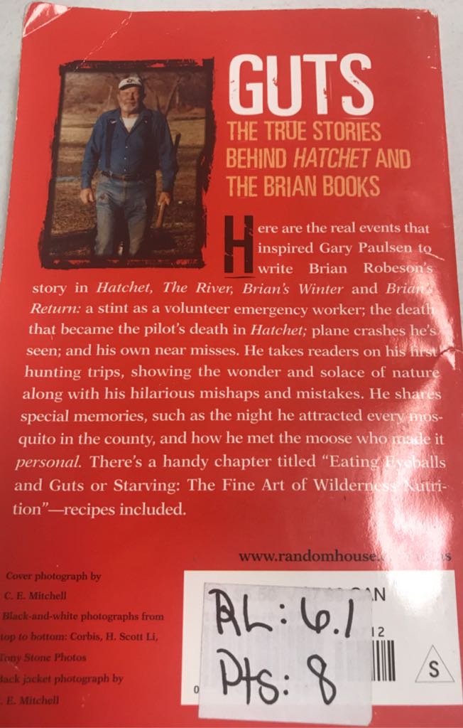 Guts - Gary Paulsen, book collectible - Main Image 2