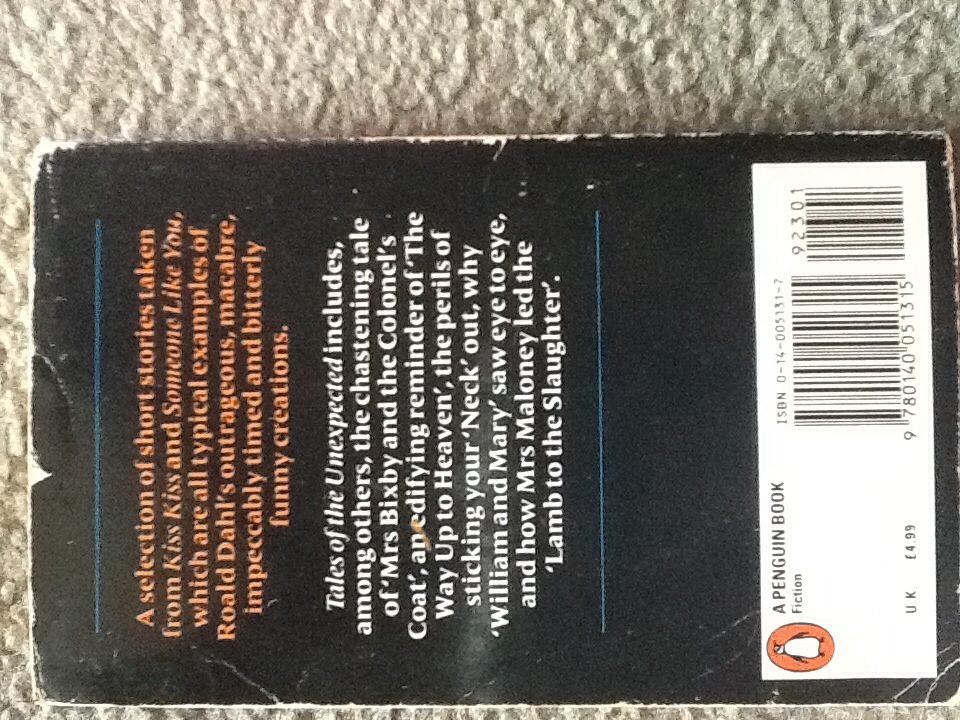 Tales of the Unexpected (54A) - Roald Dahl (Penguin - Paperback) book collectible [Barcode 9780140051315] - Main Image 2