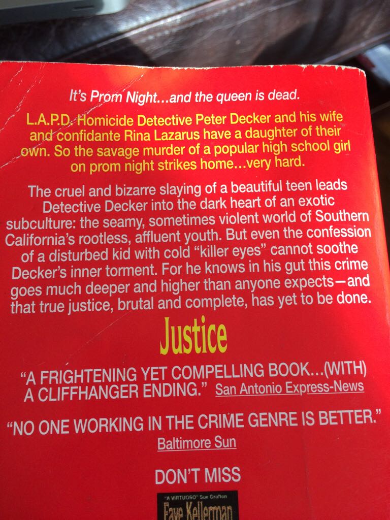 Justice - Faye Kellerman (Avon - Paperback) book collectible [Barcode 9780380724987] - Main Image 2