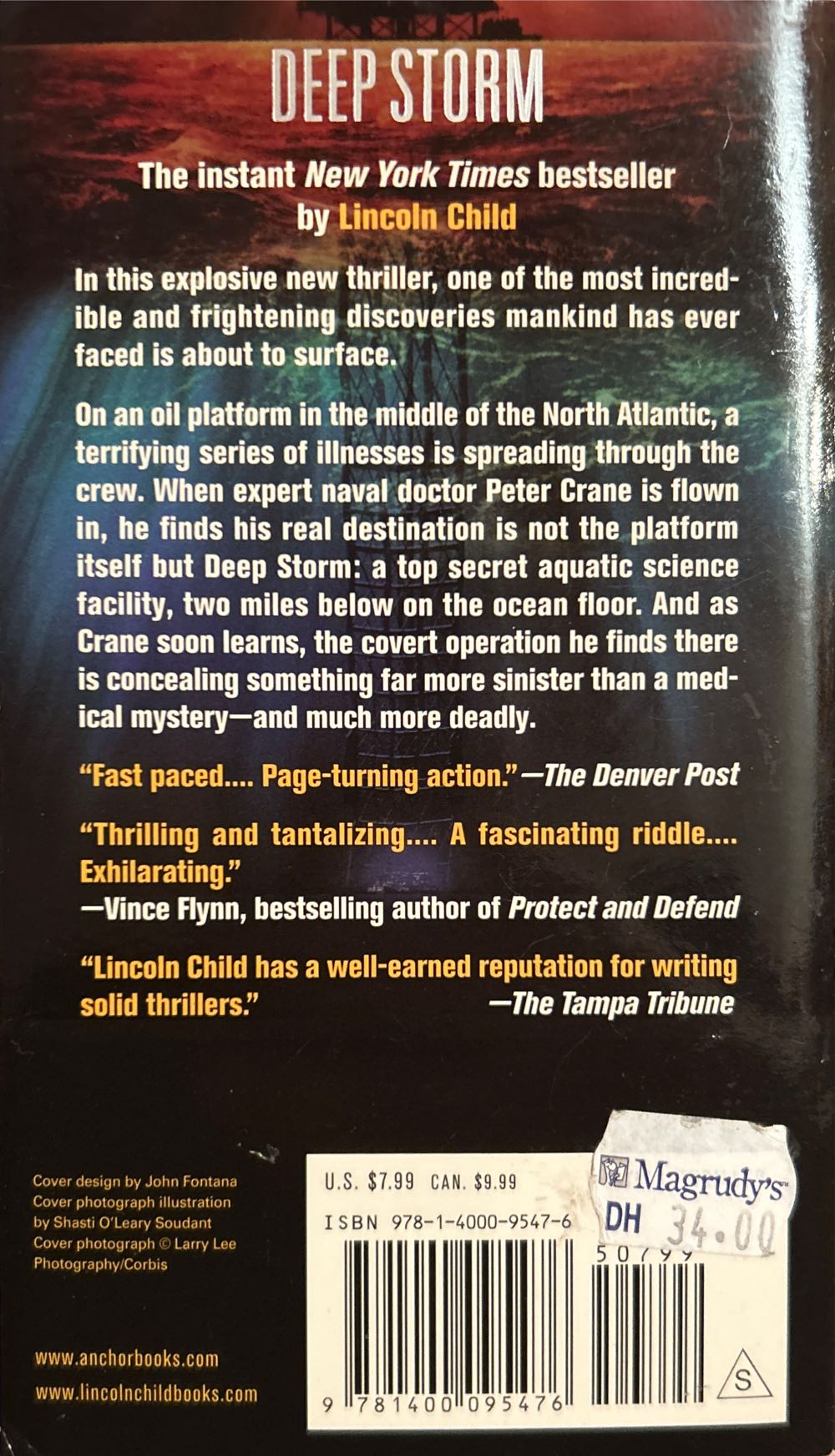 Deep Storm - Lincoln Child (Anchor - Paperback) book collectible [Barcode 9781400095476] - Main Image 2