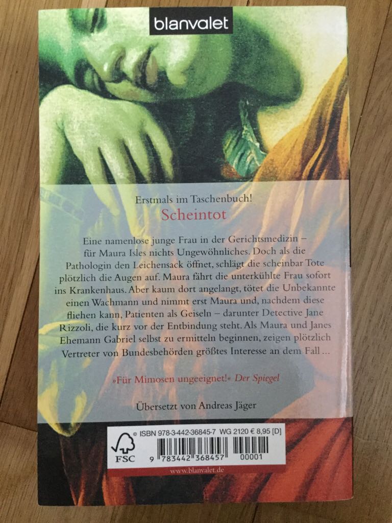 Scheintot - Tess Gerritsen (Blanvalet - Paperback) book collectible [Barcode 9783442368457] - Main Image 2