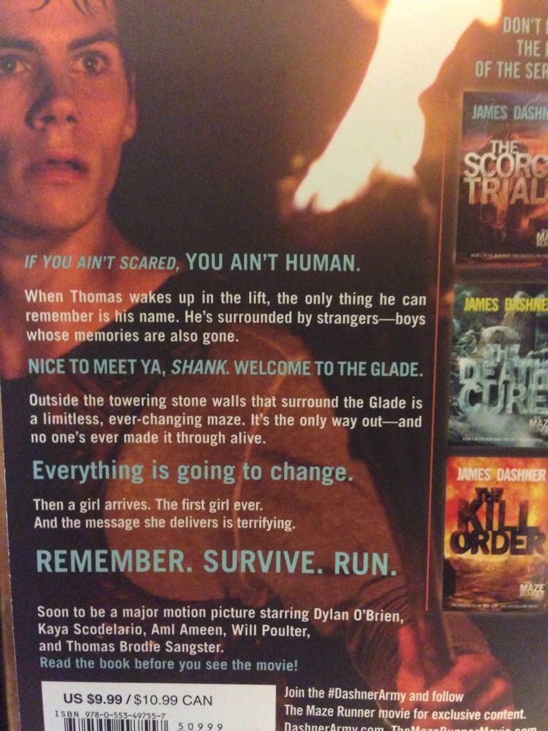 The Maze Runner - James Dashner (Delacorte Press - Paperback) book collectible [Barcode 9780553497557] - Main Image 2