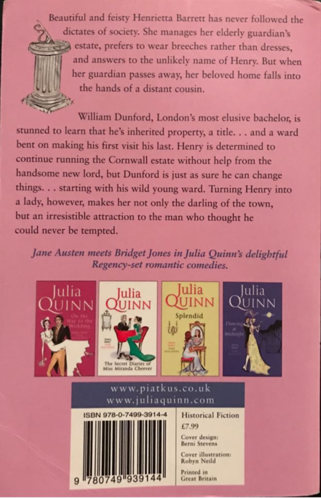 Minx - Julia Quinn (Piatkus - Paperback) book collectible [Barcode 9780749939144] - Main Image 2