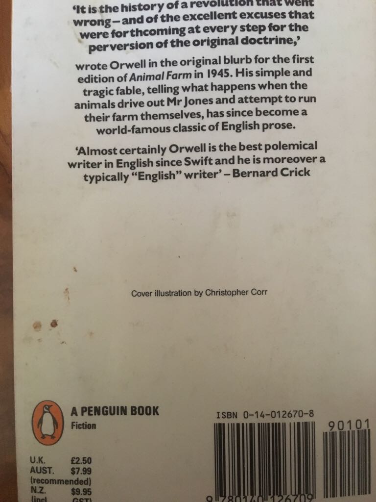 Animal Farm - George Orwell (Penguin Books - Paperback) book collectible [Barcode 9780140126709] - Main Image 2