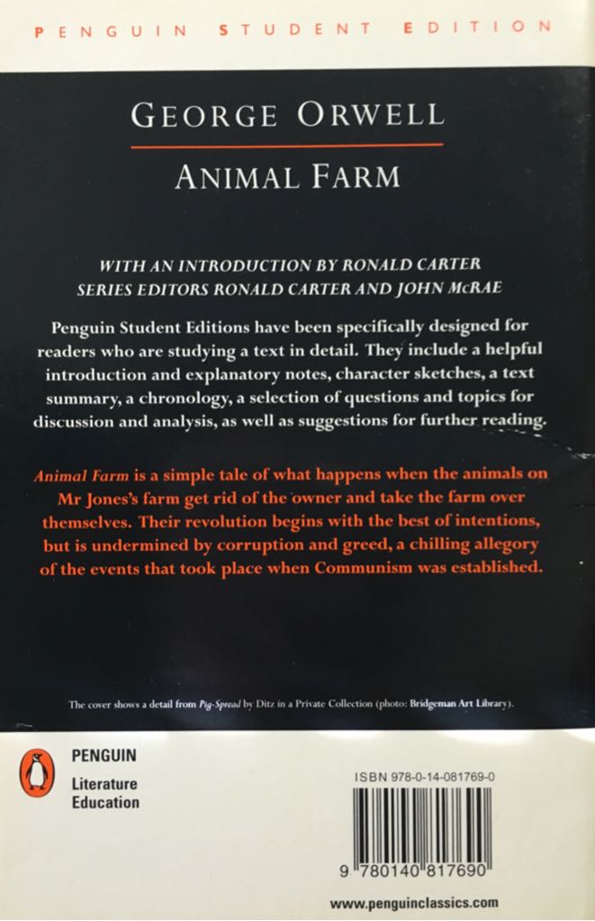 Animal Farm - George Orwell (Penguin Classics - Paperback) book collectible [Barcode 9780140817690] - Main Image 2