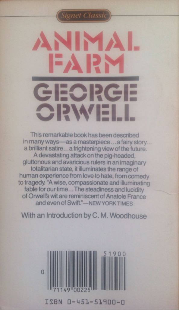 Animal Farm - George Orwell (Signet Classic - Paperback) book collectible [Barcode 9780451519009] - Main Image 2