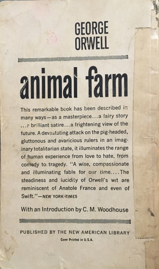 Animal Farm - George Orwell (New American Library - Paperback) book collectible [Barcode 9780739493526] - Main Image 2