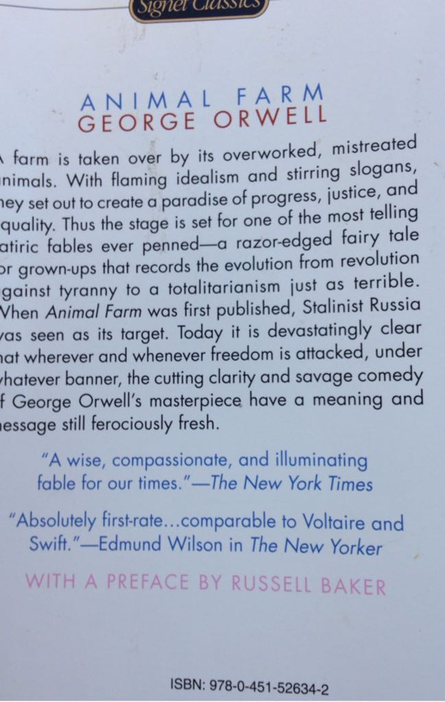 Animal Farm  (Paperback) book collectible - Main Image 2