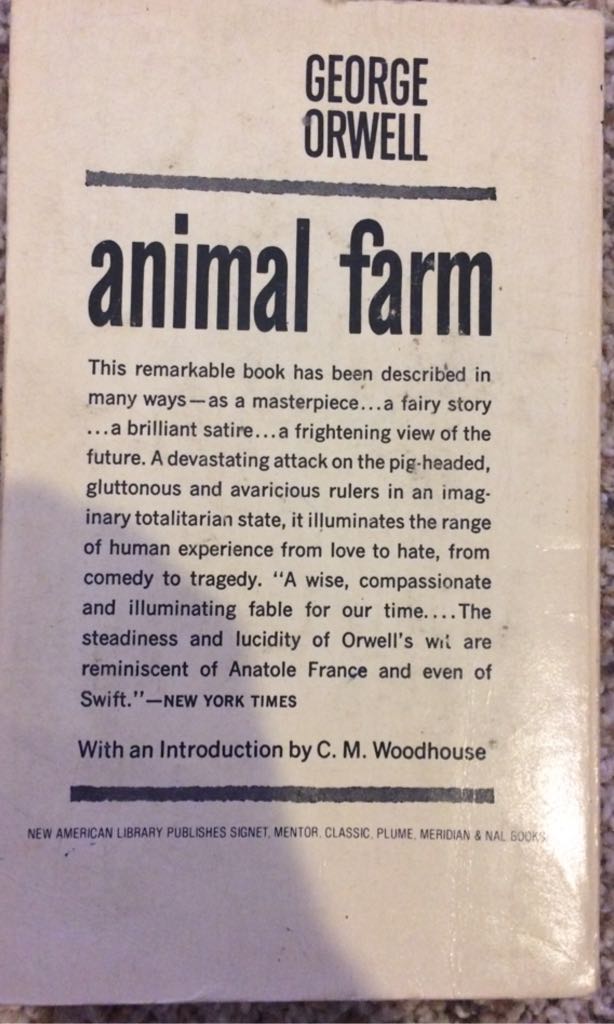 Animal Farm  (New American Library - Paperback) book collectible - Main Image 2