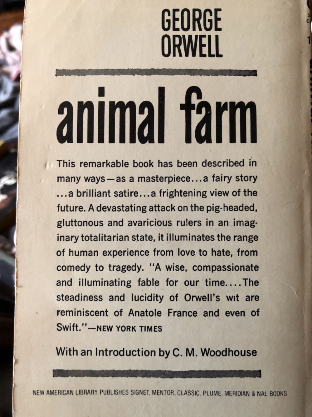 Animal Farm - George Orwell (The New American Library - Paperback) book collectible - Main Image 2