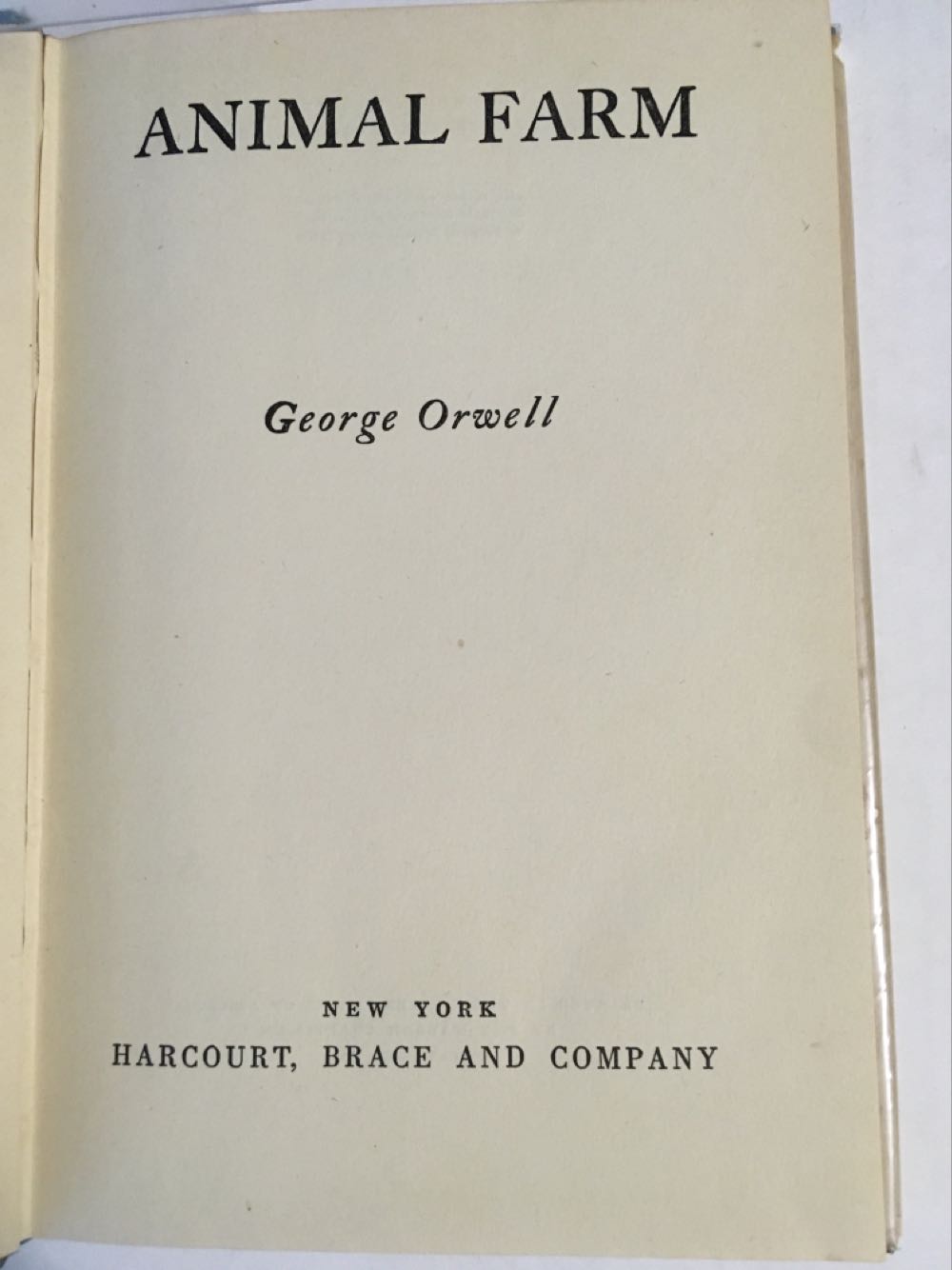 Animal Farm - George Orwell (Harcourt, Brace and Company - Hardcover) book collectible - Main Image 2