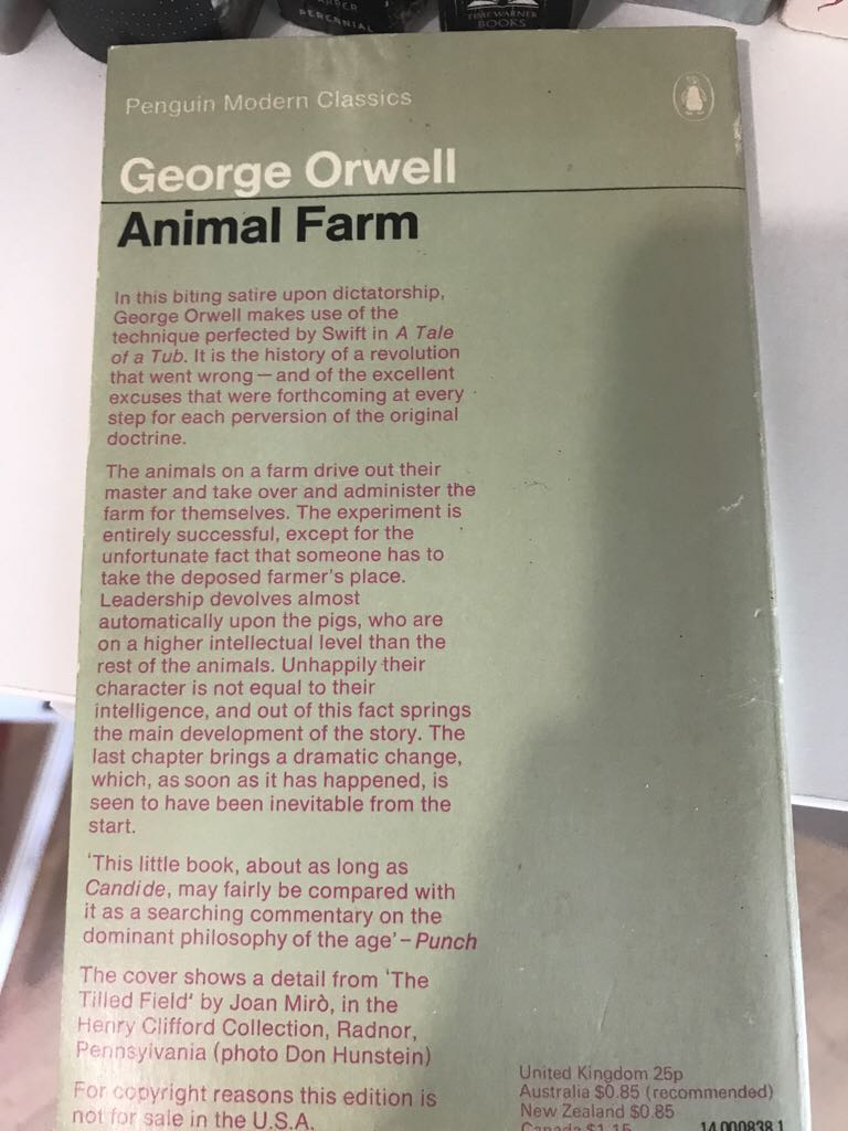 Animal Farm  (Penguin Modern Classics - Paperback) book collectible - Main Image 2
