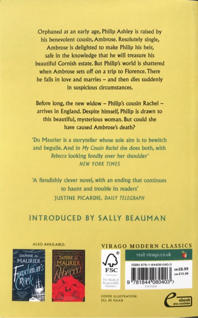 My Cousin Rachel - Daphne Du Maurier (Virago - Paperback) book collectible [Barcode 9781844080403] - Main Image 2