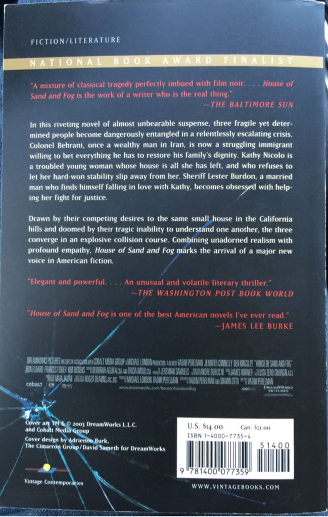 House of Sand and Fog - Andre Dubus III (Vintage Books - Paperback) book collectible [Barcode 9781400077359] - Main Image 2