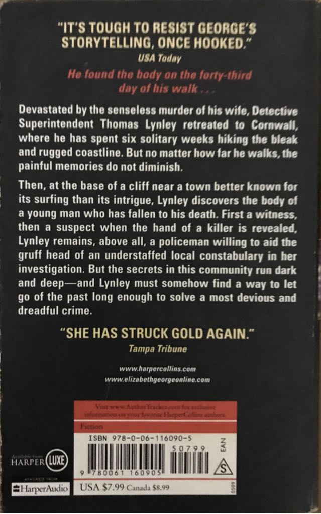 Careless in Red - Elizabeth George (Harper Fiction - Paperback) book collectible [Barcode 9780061160905] - Main Image 2