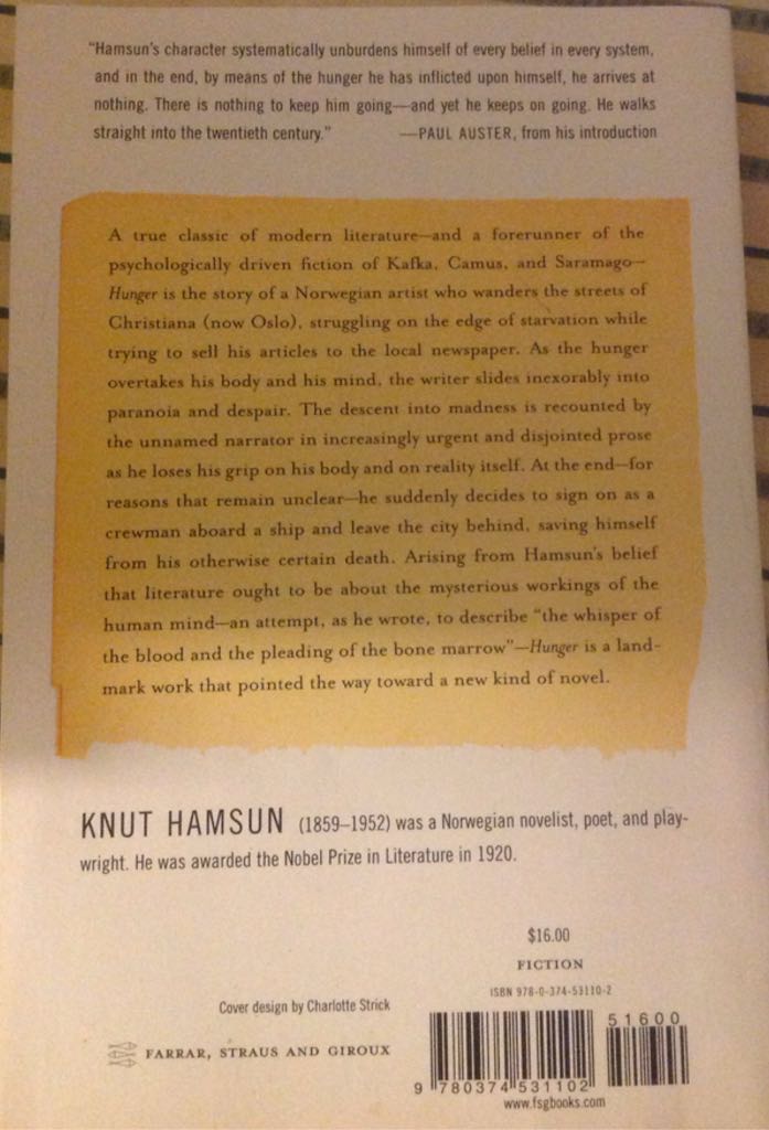 Hunger  book collectible - Main Image 2