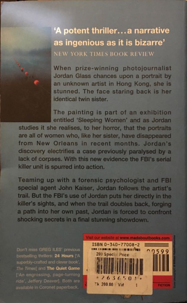 Dead Sleep - Greg Iles (Coronet Books - Paperback) book collectible [Barcode 9780340770085] - Main Image 2