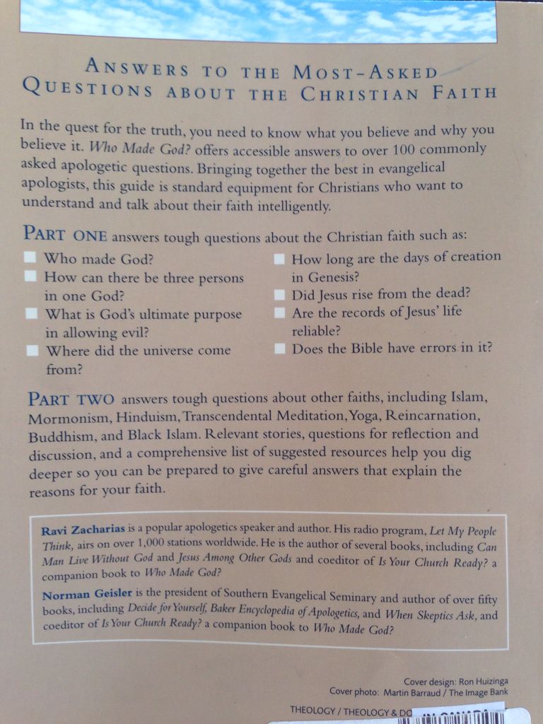 Who Made God? - Ravi Zacharias (Zondervan - Paperback) book collectible [Barcode 9780310247104] - Main Image 2