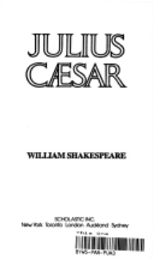 Julius Caesar - William Shakespeare (Scholastic Inc - Paperback) book collectible [Barcode 9780590361002] - Main Image 1