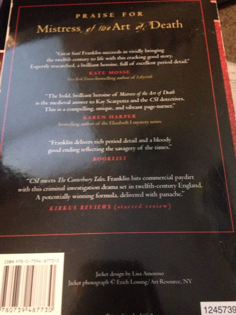 Mistress Of The Art Of Death - Ariana Franklin book collectible [Barcode 9780739487730] - Main Image 2