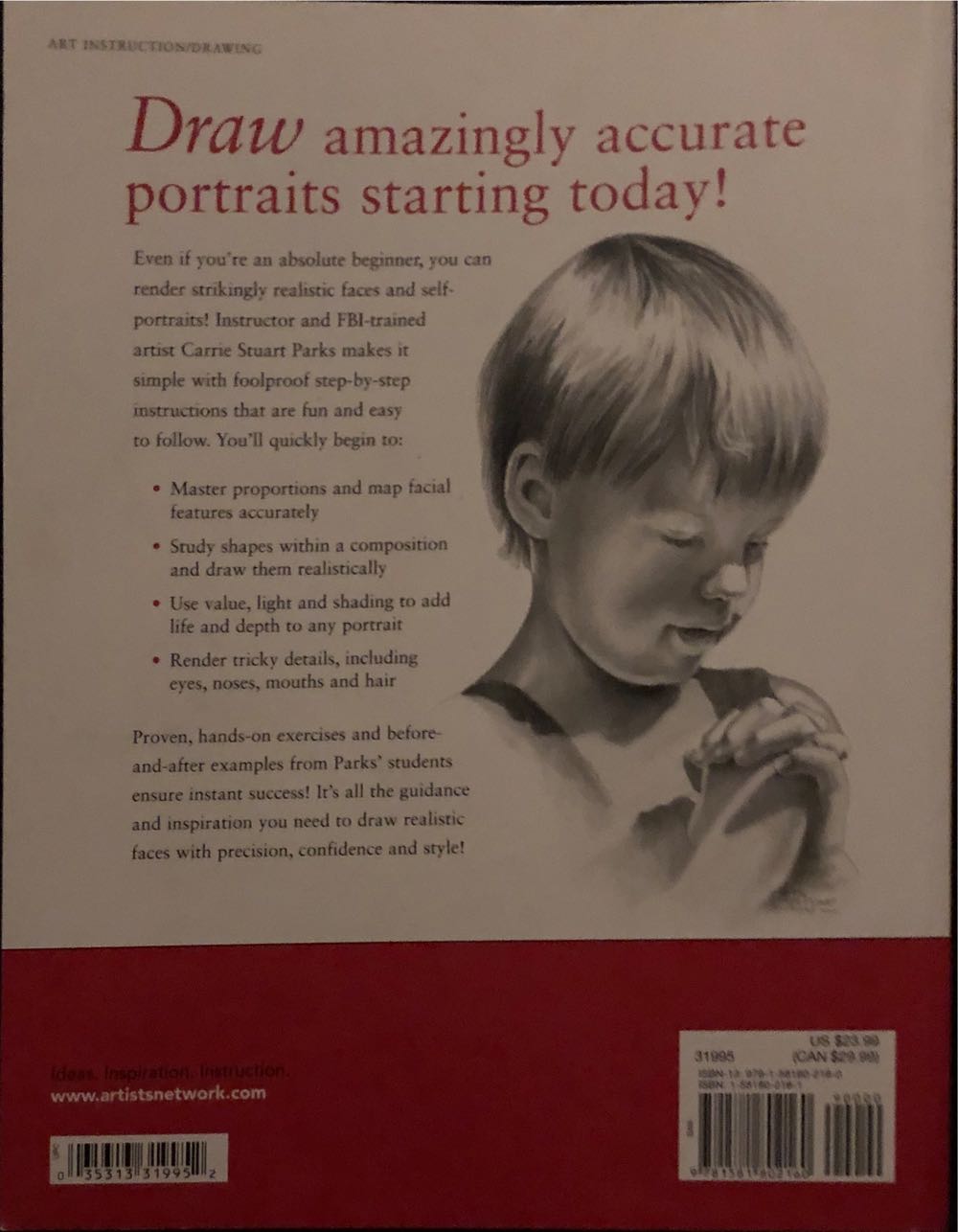 Secrets to Drawing Realistic Faces - Carrie Stuart Parks (North Lights Books - Paperback) book collectible [Barcode 9781581802160] - Main Image 4