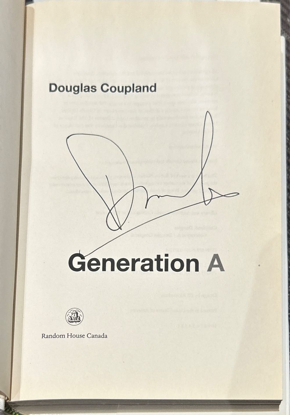 Generation A - Douglas Coupland (A Random House - Hardcover) book collectible [Barcode 9780307357724] - Main Image 2