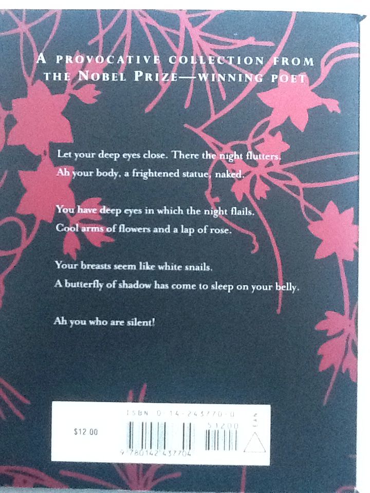 Twenty Love Poems and a Song of Despair - Pablo Neruda (Penguin - Paperback) book collectible [Barcode 9780142437704] - Main Image 2