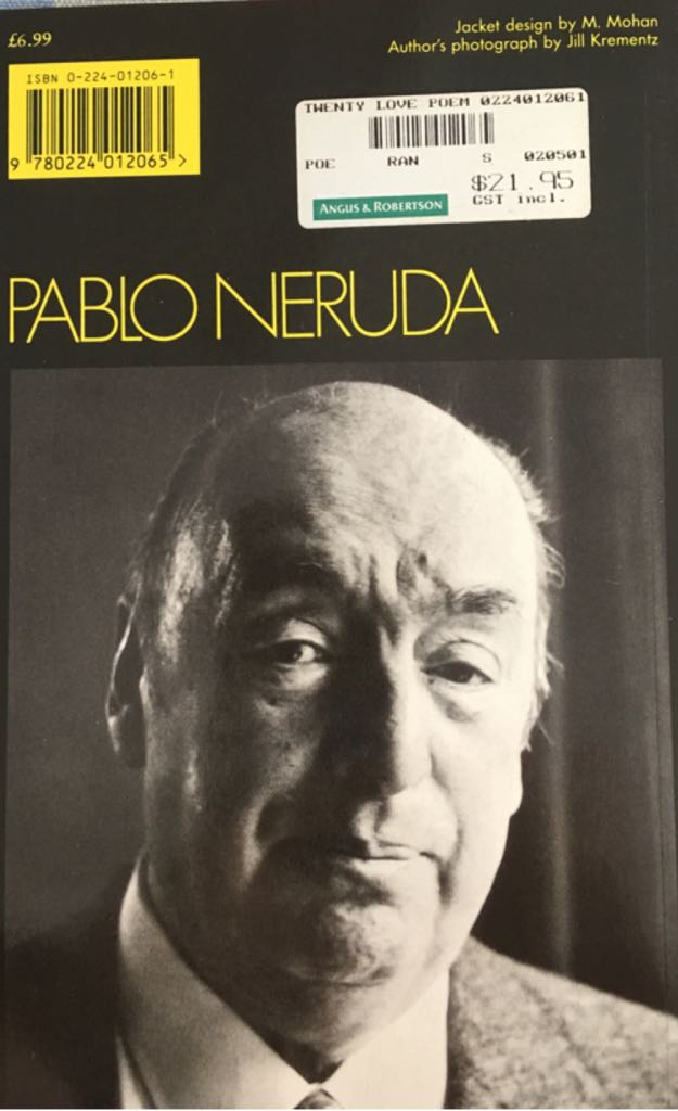 Twenty Love Poems and a Song of Despair - Pablo Neruda (Jonathan Cape - Paperback) book collectible [Barcode 9780224012065] - Main Image 2