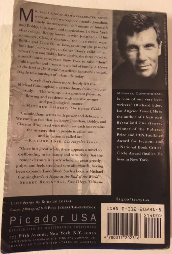 A Home at the End of the World - Michael Cunningham (Picador) book collectible [Barcode 9780312202316] - Main Image 2