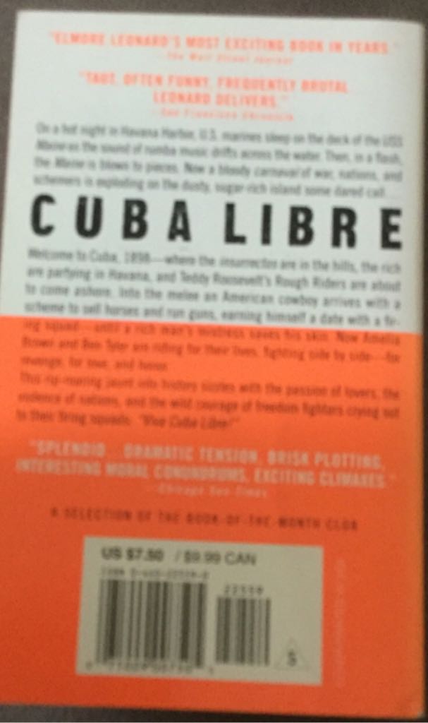 Cuba Libre - Elmore Leonard (Dell Pub Co - Paperback) book collectible [Barcode 9780440225591] - Main Image 2