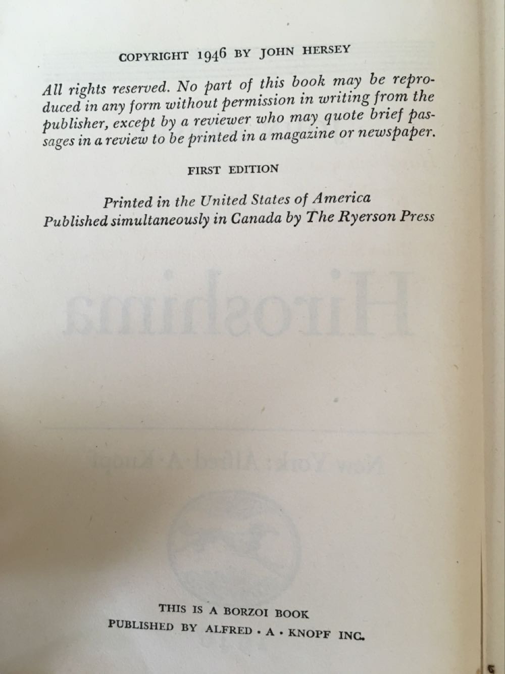 Hiroshima - John Hersey (Bantam Books New York - Paperback) book collectible [Barcode 9780553120974] - Main Image 3