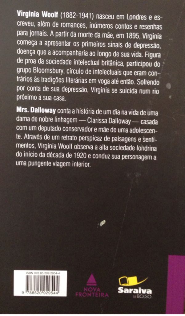 Mrs. Dalloway  (Editora Nova Fronteira) book collectible [Barcode 9788520929544] - Main Image 2