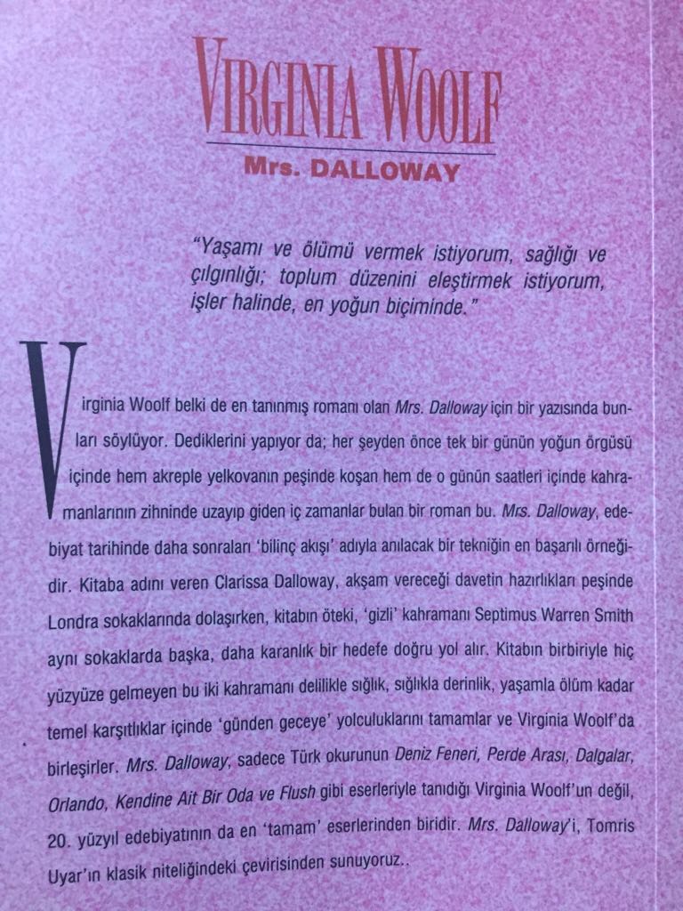 Mrs. Dalloway - Virginia Woolf (İletişim Yayınları) book collectible [Barcode 9789754700220] - Main Image 2