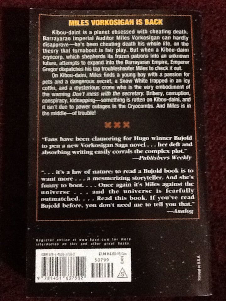 Cryoburn - Lois McMaster Bujold (Baen Science Fiction - Paperback) book collectible [Barcode 9781451637502] - Main Image 2