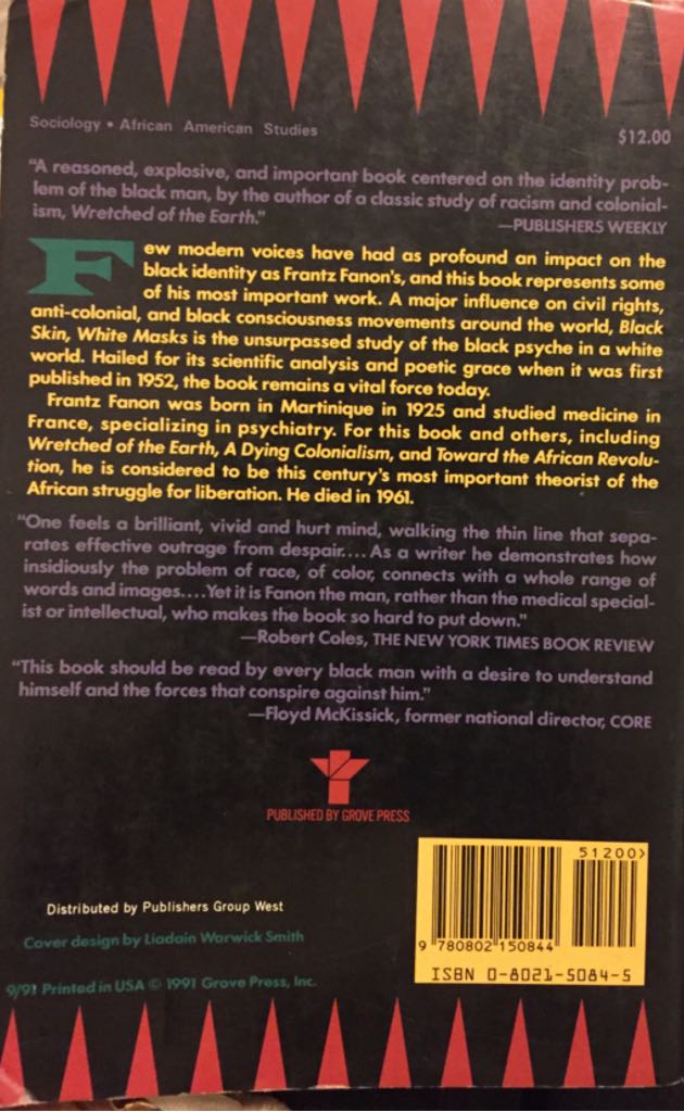 Black Skin, White Masks - Frantz Fanon (- Paperback) book collectible [Barcode 9780802150844] - Main Image 2