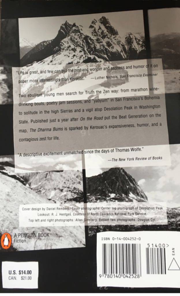 The Dharma Bums - Jack Kerouac (Penguin Books - Paperback) book collectible [Barcode 9780140042528] - Main Image 2