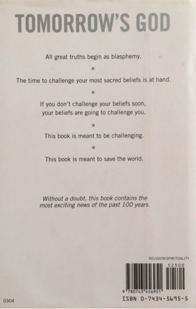 Tomorrows God - Our Greatest Spiritual Challenge - Neale Donald Walsch book collectible [Barcode 9780743456951] - Main Image 2