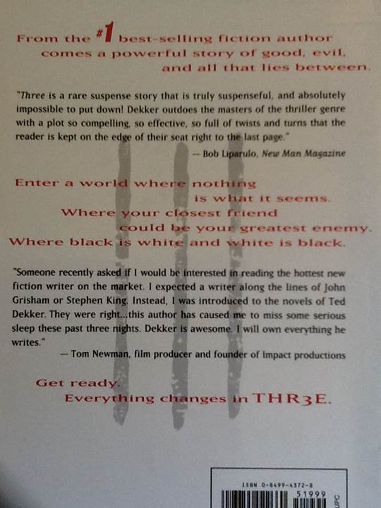 Three - Ted Dekker (W Publishing Group - Hardcover) book collectible [Barcode 9780849943720] - Main Image 2