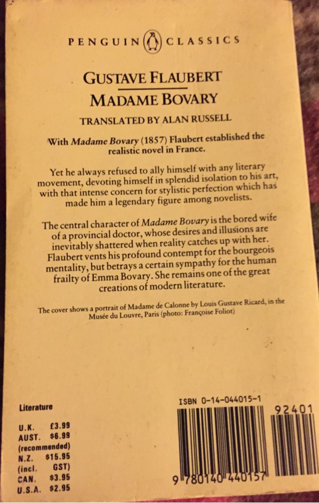 Madame Bovary - Gustave Flaubert (Penguin - Paperback) book collectible [Barcode 9780140440157] - Main Image 2