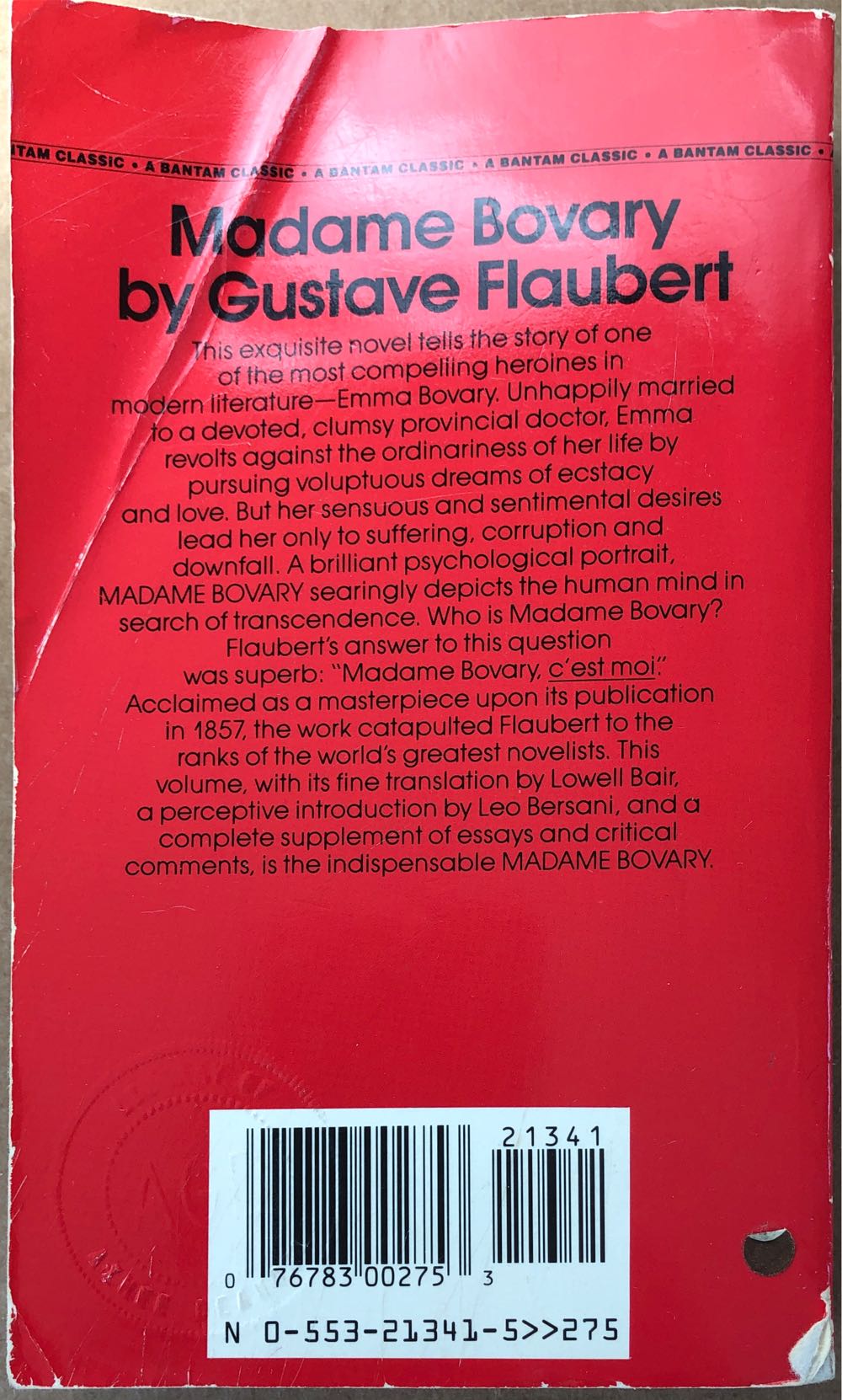 Madame Bovary - Gustave Flaubert (Bantam Classics - Paperback) book collectible [Barcode 9780553213416] - Main Image 2