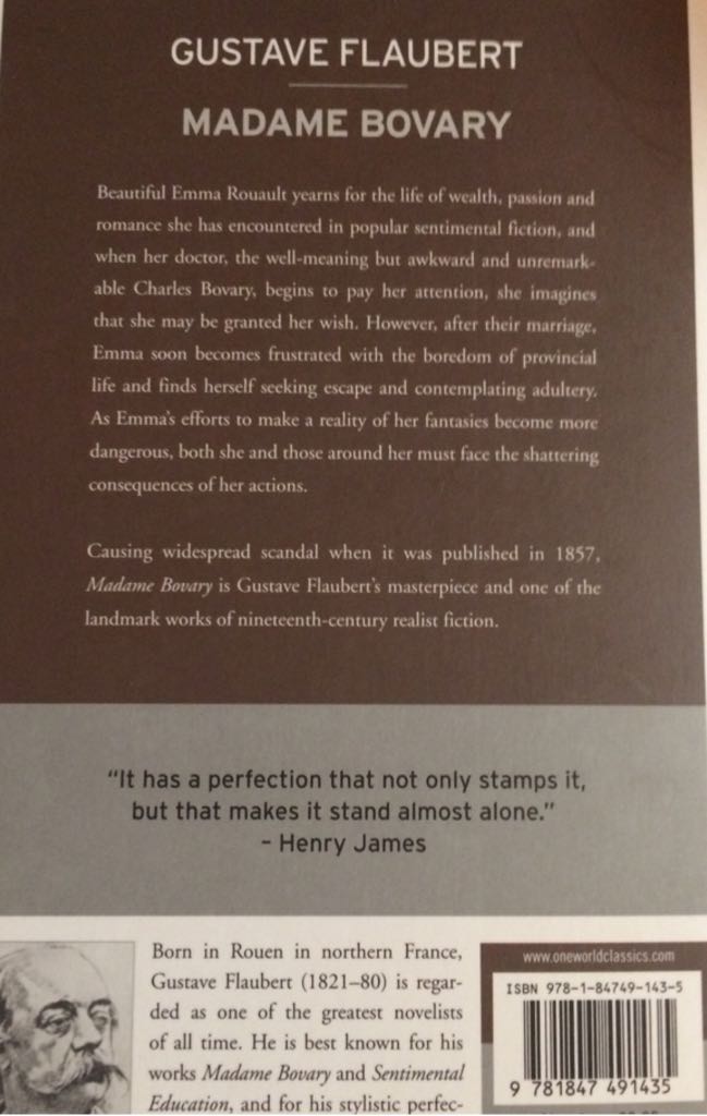 Madame Bovary - Gustave Flaubert (One World Books - Paperback) book collectible [Barcode 9781847491435] - Main Image 2